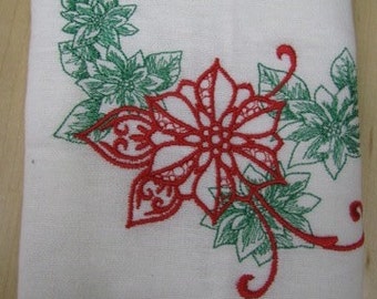 Christmas Poinsettia Towel - EXTRA STOCK