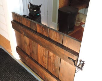 Pet gate for cats, many colors and sizes, pet gate, latch and hinges included.