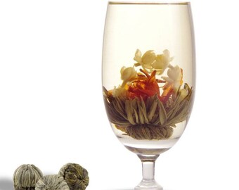 5pcs Blüte Grüntee, blühende Grüntee, künstlerische Tee-Kugeln mit Jasmin und Calendula Blumen EU-Norm