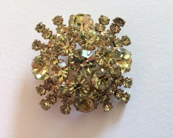 DELIZZA & ELSTER Fabulous Juliana Layered Lemon Rhinestone Brooch