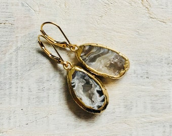 Druzy Slice Earrings