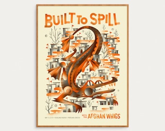 Built To Spill - May 14, 2018 Portland, Oregon - Official Gig Poster - 18x24