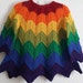 Hand Knit Rainbow Chevron Sweater