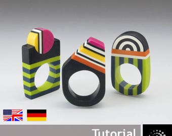 Polymer Clay PDF Tutorial "Geometrical Rings"