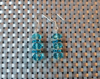 Light blue Australian crystal earrings
