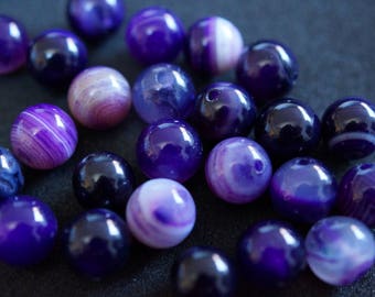 25 beads AGATE 8 mm H2324