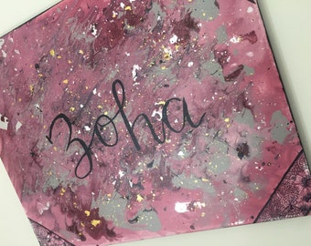 Personalized name painting with foil