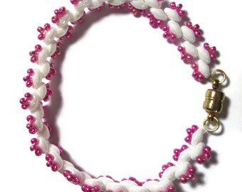 Bracelet/Girls Bracelet/White Super Duo Beads/