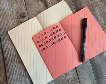 Hand Lettering / Calligraphy Practice Traveler's Notebook Insert Available in 8 sizes