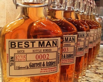 Will you be my Groomsman - Liquor Flask Labels - Wedding Groomsman Liquor Bottle Labels - Craft Liquor Bottle Labels - 1 label