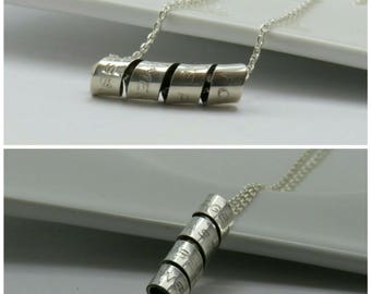 Joyería personalizada, collar del mejor amigo, regalo del mejor amigo, regalo del aniversario, collar unisex, , collar de plata