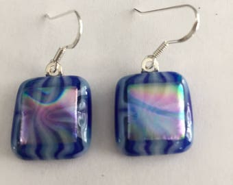 Earrings - Fused Dichroic Glass