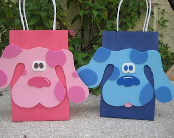 Blues Clues or Magenta Dog Inspired Birthday Party Favor Bag