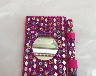 Mirrored Notebook and Pen Stationary Set