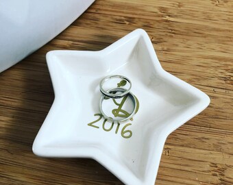 Personalized ring bearer Bowl star