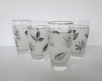 Frosted Libbey Leaf Glasses