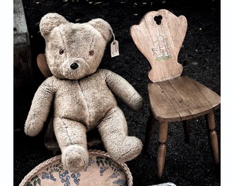Bear in a Chair A4 Print