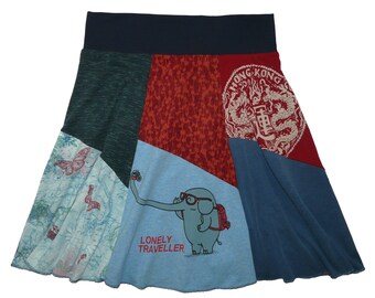 Plus Size Skirt 1X 2X Hippie Skirt Size 18 20 22 Women's plus size upcycled recycled elephant skirt Curvy Woman Twinkle Skirts Twinklewear