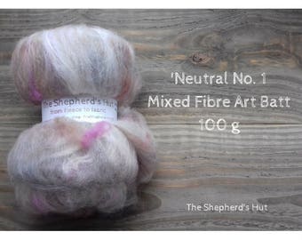 Mixed Wool Art Batt 'Neutral No. 1' 100 g 3.5 oz