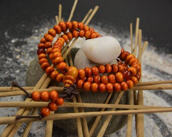 Man/women voque infinity multi layer beaded charm bracelet handmade jewelry orange