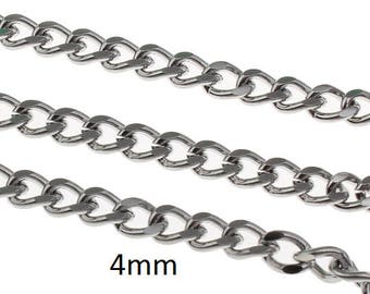 1.5 meters Stainless Steel 4mm Curb Chain