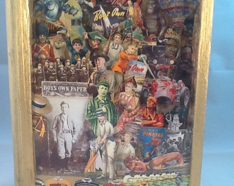 Nelson's Budget for Boys; Altered Art Book; Diorama; Repurposed Book; Vintage Children's Book; OOAK