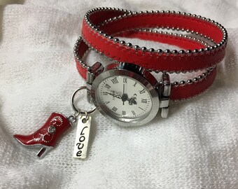 Watch Red leather double tour.