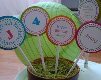 Candy Shop Cupcake Toppers