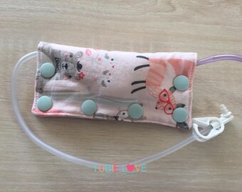 Woodland Fun, Foxes, Bears, Bunnies Feeding Tube Connector Cover/Port Cover