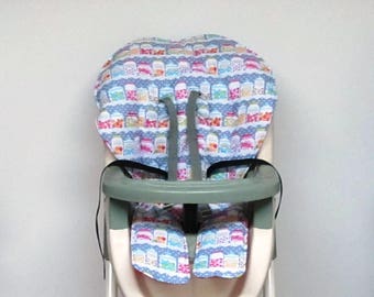 Graco candy jars high chair cover, baby accessory, cotton replacement baby and kids furniture child chair pad, chair cushion, sweet shop