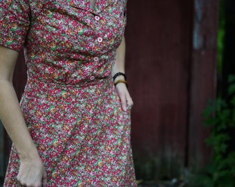 1930's Dress / Vintage Dress / Retro Dress / 1940's Dress / Floral 1930s / 1920's Dress / Summer Dresses for Women / Summer Dress / Cotton