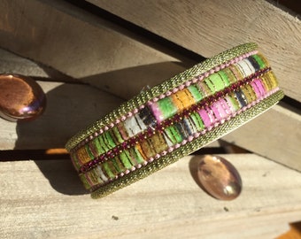 /polsiera/chiusura multicolor bracelet with magnet/rhinestone/
