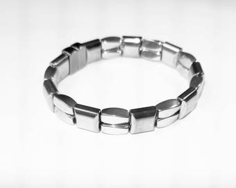 High Gauss Magnetic Therapy Silver Bracelet