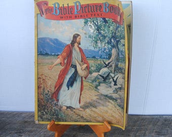 Vintage The Bible Picture Book with Bible Text 1941