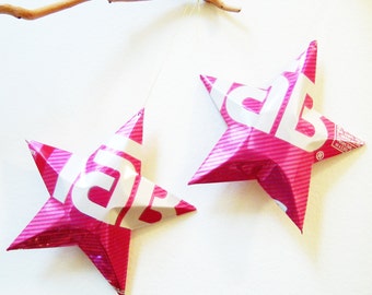 Tab Stars Christmas Ornaments Soda Can Upcycled