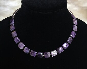 Amethyst and Freshwater Pearl Necklace