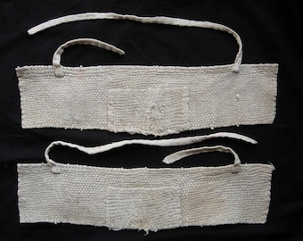Akutokake - heel protector, Shonai Sashiko stitched, vintage Japanese cotton, noragi