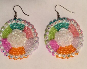Powwow earrings beaded earrings