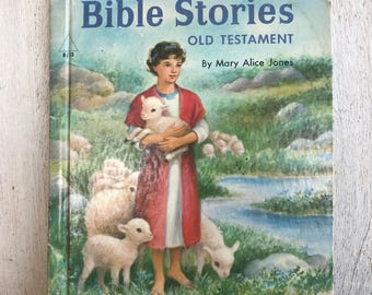 Vintage Children's Book // Bible Stories, Old Testament by Mary Alice Jones // 1954