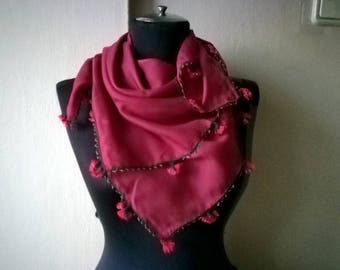 Magenta Pink vintage scarf