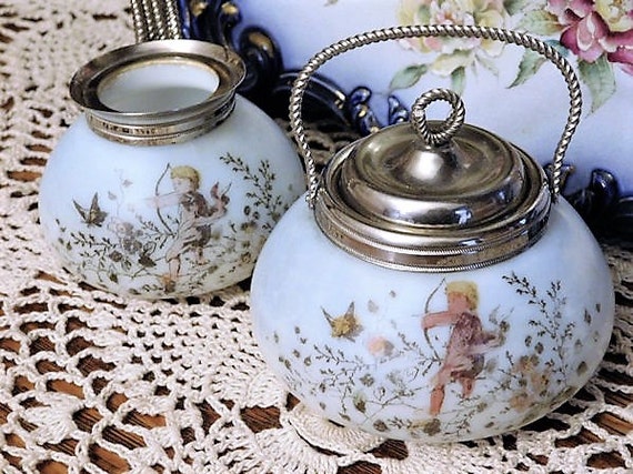 Mt Washington Sugar Creamer / Opaline Victorian Art Glass