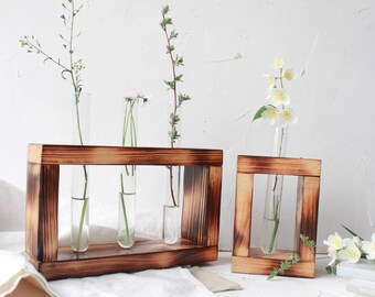 Bud Vase, Test Tube Stand, Test Tube Rack, Test Tube Holder, Plant Stand, Wood Flower Stand, Plant Vase, Minimalist Stand, Mothers Day Gift