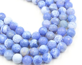Light purple agate - 16 mm round beads - full strand - 20 beads - 15 inch