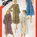 1982 Loose Fitting Asymmetrical Dress size 14 Sewing Pattern Simplicity 5552