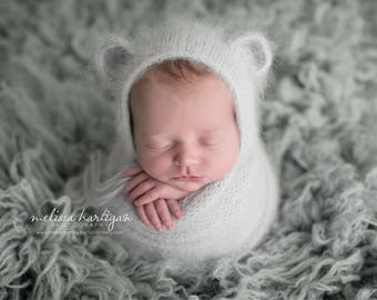 Angora Bonnet, Bear Bonnet or Wrap