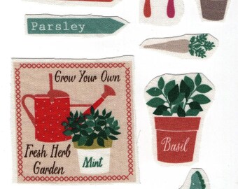 Set of 10 applique textile: vegetable garden 10 images for your customisations