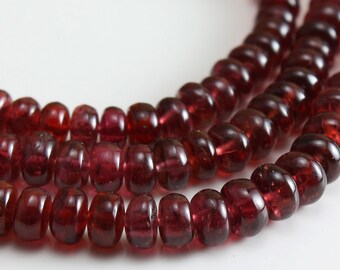 Ruby Red Spinel Beads Graduated Rondelle 2.7mm - 5mm - 12 beads
