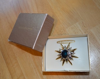 Vintage Liz Claiborne Stars & Moon Brooch/Pin---New in Original Box---From the 1960-70's