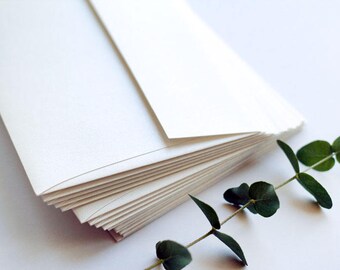 50 Ivory Shimmer Quartz RSVP Envelopes