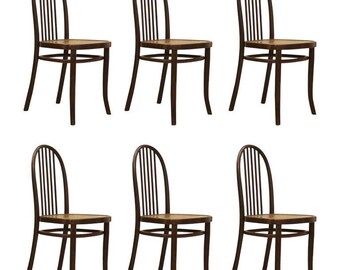 Set of Six Thonet Chairs No. 644 Designed by Josef Hoffmann